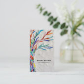 Tree of Life Beruflich Business Card Visitenkarte (Stehend Vorderseite)