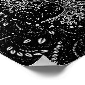 Tree of Life - black and white Poster (Ecke)
