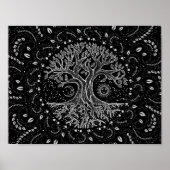 Tree of Life - black and white Poster (Vorne)