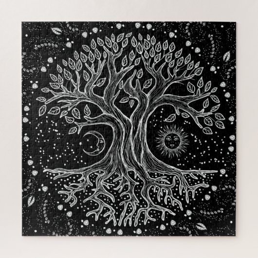 Tree of Life - black and white Puzzle (Vertikal)