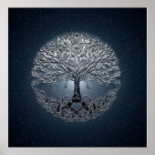 Tree of Life Blue Sky Friedlich Night Poster (Vorne)