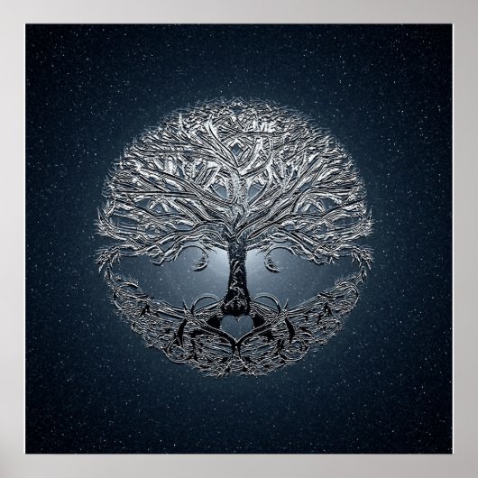 Tree of Life Blue Sky Friedlich Night Poster (Vorne)