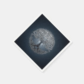 Tree of Life Blue Sky Friedlich Night Serviette (Ecke)