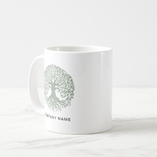 Tree of Life Business Logo Kaffeetasse (Vorderseite Links)