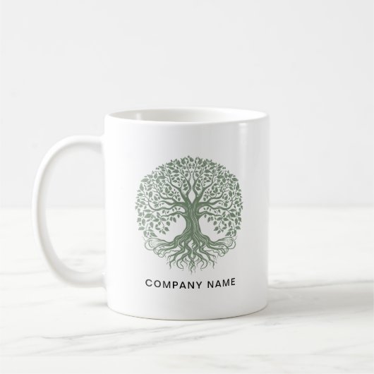 Tree of Life Business Logo Kaffeetasse (Links)