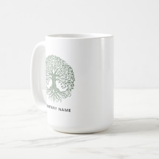 Tree of Life Business Logo Kaffeetasse (Vorderseite Links)