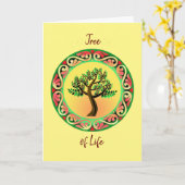 Tree of Life Card Karte (Gelbe Blume)