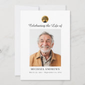 Tree of Life - Celebration of Life Funeral Photo Einladung (Vorderseite)