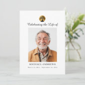 Tree of Life - Celebration of Life Funeral Photo Einladung (Stehend Vorderseite)