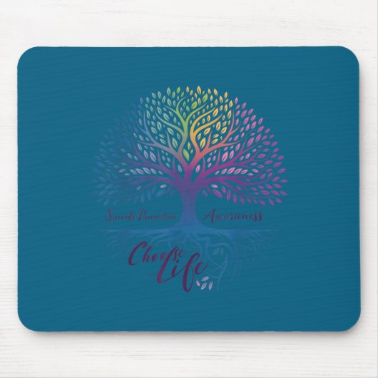 Tree Of Life Choose Life Suicide Prevention Awaren Mousepad (Vorne)