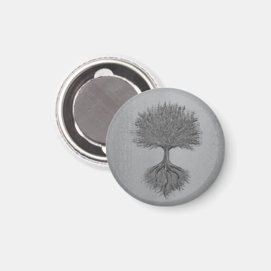 Tree of Life Chrome 2 Magnet (Vorderseite/Rückseite)
