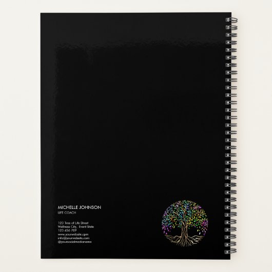 Tree of Life Coach Event Planner Kosmetik Bu Planer (Rückseite)