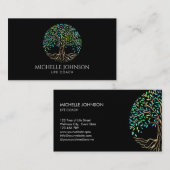 Tree of Life Coach Event Planner Yoga Lehrer Visitenkarte (Vorne/Hinten)