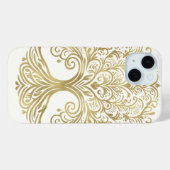 Tree of Life Cream & Gold Celtic Case-Mate iPhone Hülle (Rückseite (Horizontal))