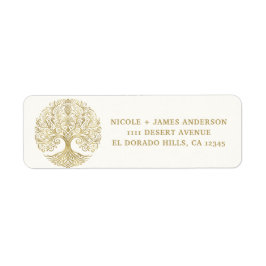 Tree of Life Cream & Gold Celtic Wedding