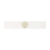 Tree of Life Cream & Gold Celtic Wedding Einladungsbanderole (Flach)