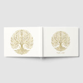 Tree of Life Cream & Gold Celtic Wedding Gästebuch (Voll)