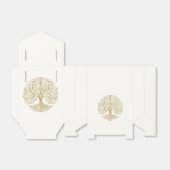 Tree of Life Cream & Gold Celtic Wedding Geschenkschachtel (Ungefaltet)