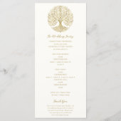 Tree of Life Cream & Gold Celtic Wedding Program Programm (Rückseite)
