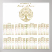 Tree of Life Cream Gold Celtic Wedding Seating Poster (Vorne)