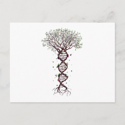 Tree of Life DNA Genetics Biology Environment Ankündigungspostkarte (Vorderseite)