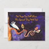 Tree of Life Doves Bar Bat Mitzvah Reply Card RSVP Karte (Vorderseite)