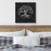 Tree of Life Drawing Black and White Leinwanddruck (Insitu (Schlafzimmer))