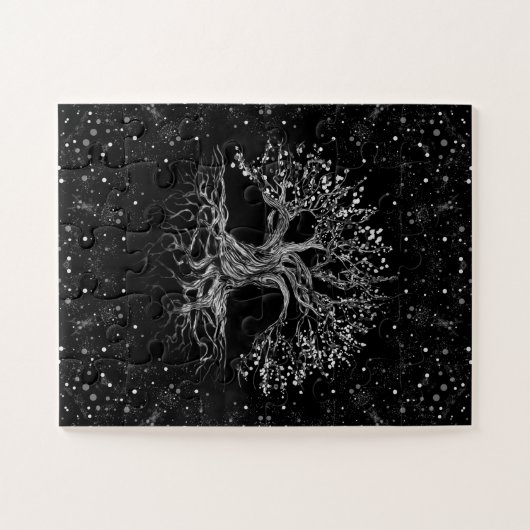 Tree of Life Drawing Black and White Puzzle (Horizontal)