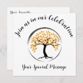 Tree of Life End of treatment Party Einladung (Vorne/Hinten)