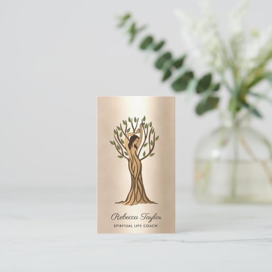 Tree of Life Frauentherapie Psychology Life Coach Visitenkarte (Stehend Vorderseite)