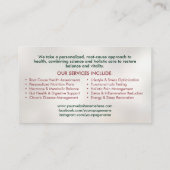 Tree of Life - Functional Medicine Business Card Visitenkarte (Rückseite)