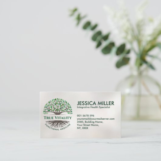 Tree of Life - Functional Medicine Business Card Visitenkarte (Stehend Vorderseite)