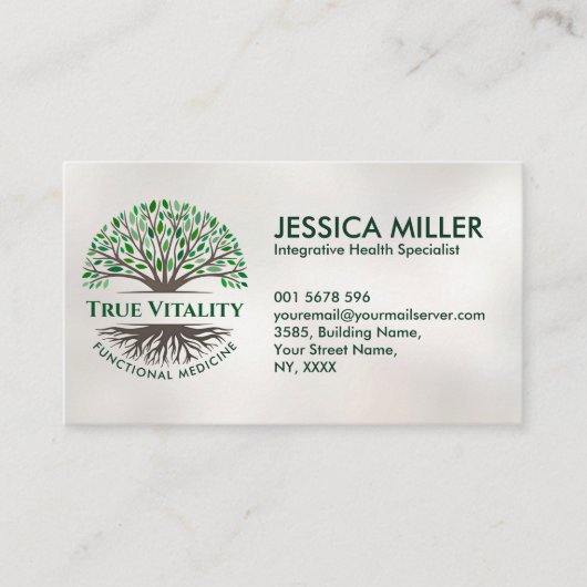 Tree of Life - Functional Medicine Business Card Visitenkarte (Vorderseite)