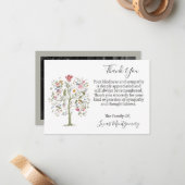 Tree of Life Funeral Foto Danke, Beileid Mitteilungskarte (Vorderseite/Rückseite Beispiel)