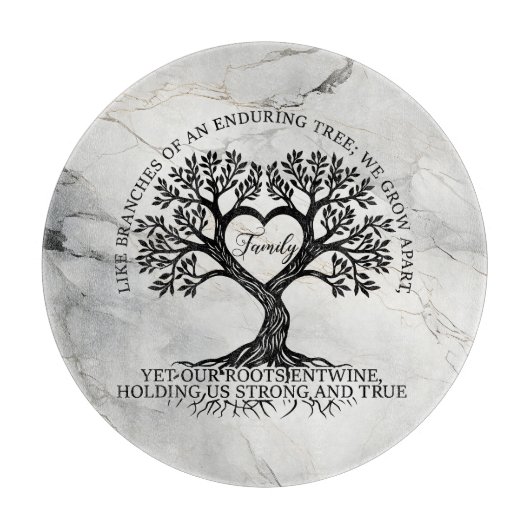 Tree of Life Glass Cutting Board Schneidebrett (Vorderseite)