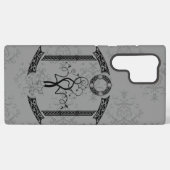 Tree of Life Grey Damaskus Phone Case Samsung Galaxy Hülle (Rückseite (Horizontal))