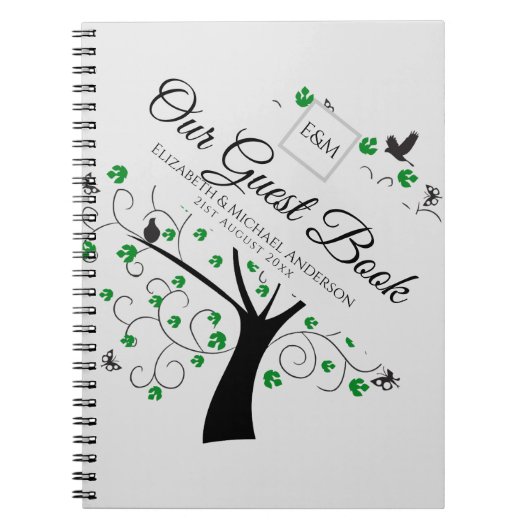 Tree of Life Guest Book Wedding Memorial Sonstige Notizblock (Vorderseite)