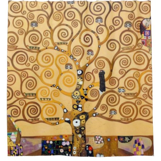 Tree Of Life Gustav Klimt Duschvorhang (Vorderseite)