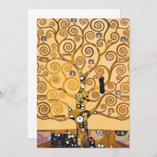 Tree Of Life Gustav Klimt Einladung (Vorne/Hinten)
