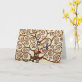 Tree Of Life Gustav Klimt Restored Version Karte (Gelbe Blume)