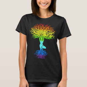Tree of Life Haka Om Ehefrau Yoga Vrikshasana Hath T-Shirt