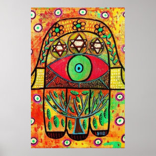 Tree Of Life Hamsa Poster