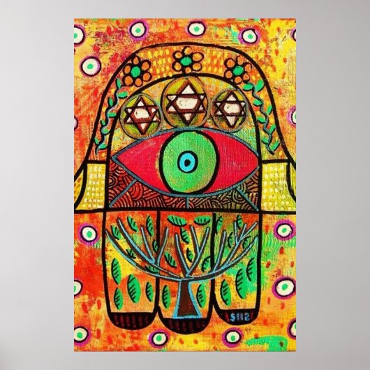 Tree Of Life Hamsa Poster (Vorne)