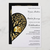 Tree of Life Heart Wedding Invitation Einladung (Vorne/Hinten)
