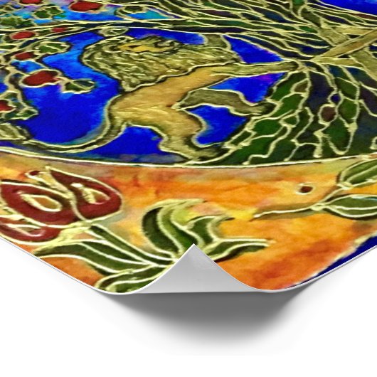 Tree of Life Judaika Poster (Ecke)