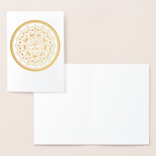 Tree of Life Mandala Goldene Grußkarte Folienkarte (Anzeige)