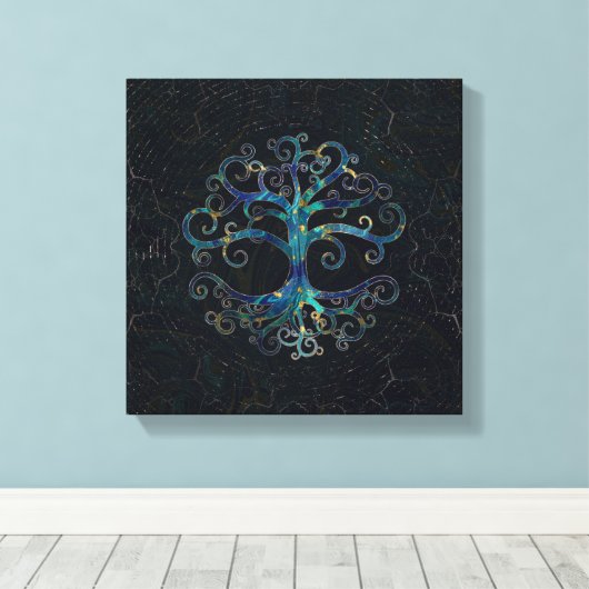 Tree of life Marble and Gold Leinwanddruck (Insitu (Holzboden))