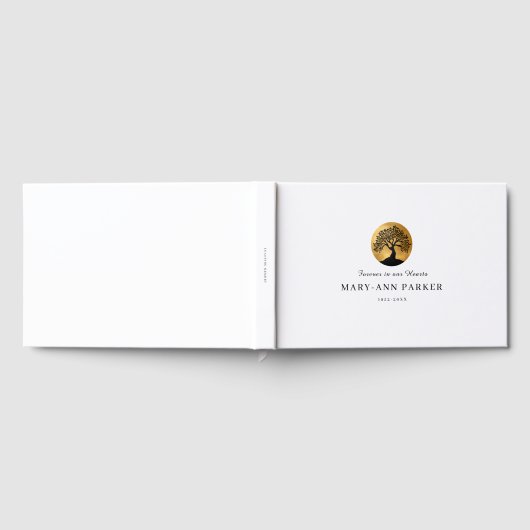 Tree of Life!  Memorial White Custom Gästebuch (Voll)