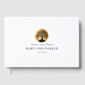 Tree of Life!  Memorial White Custom Gästebuch (Vorderseite)