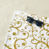 Tree of Life Monogram Gold Luxury Modern Strandtuch (Beispiel)